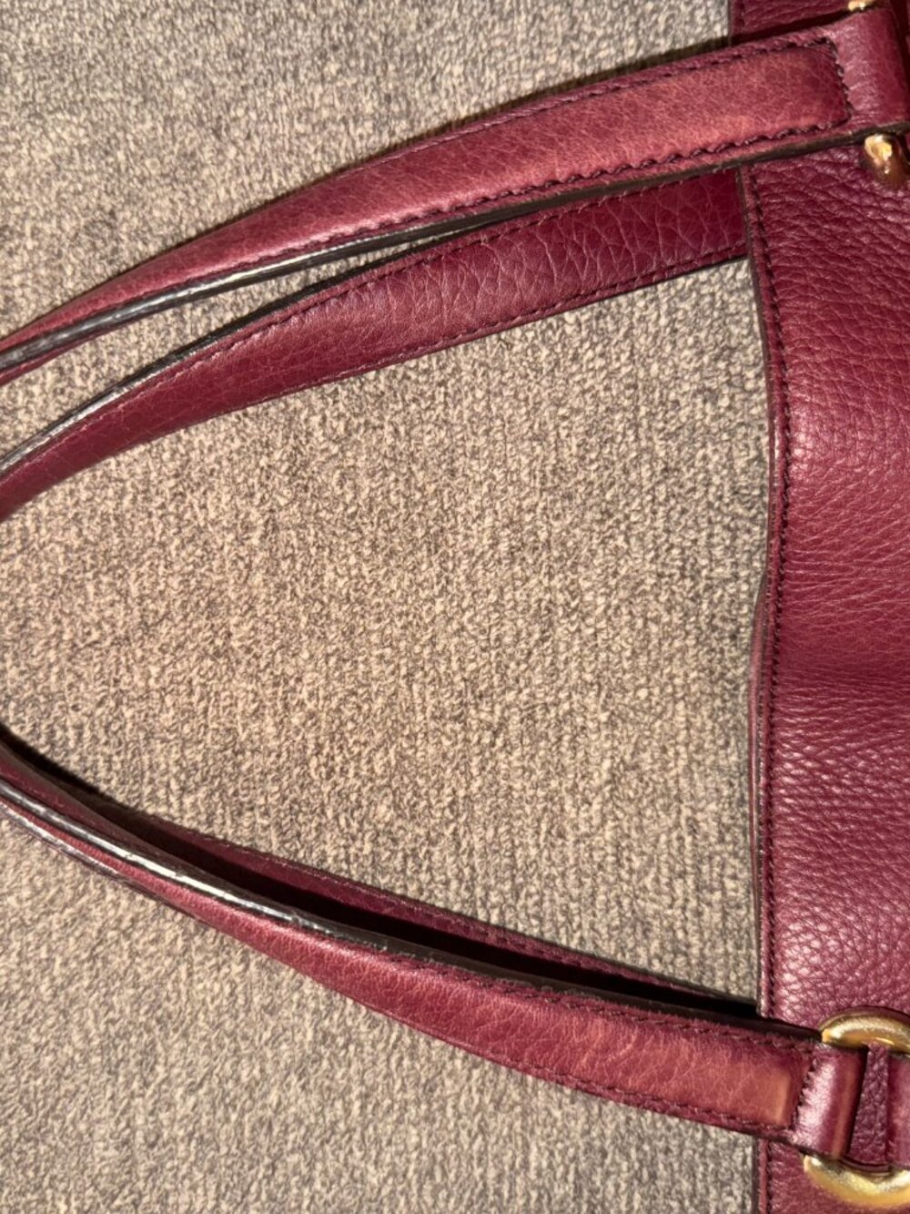 Gucci Soho Hobo Shoulder Tote Burgundy Bordeaux - Picture 10 of 12